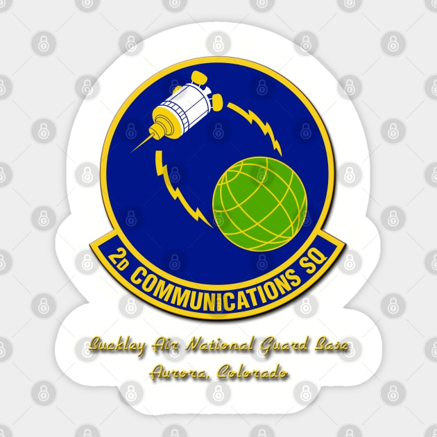 Vintage 2nd Communications Squadron Emblem Sticker by VoodooNite